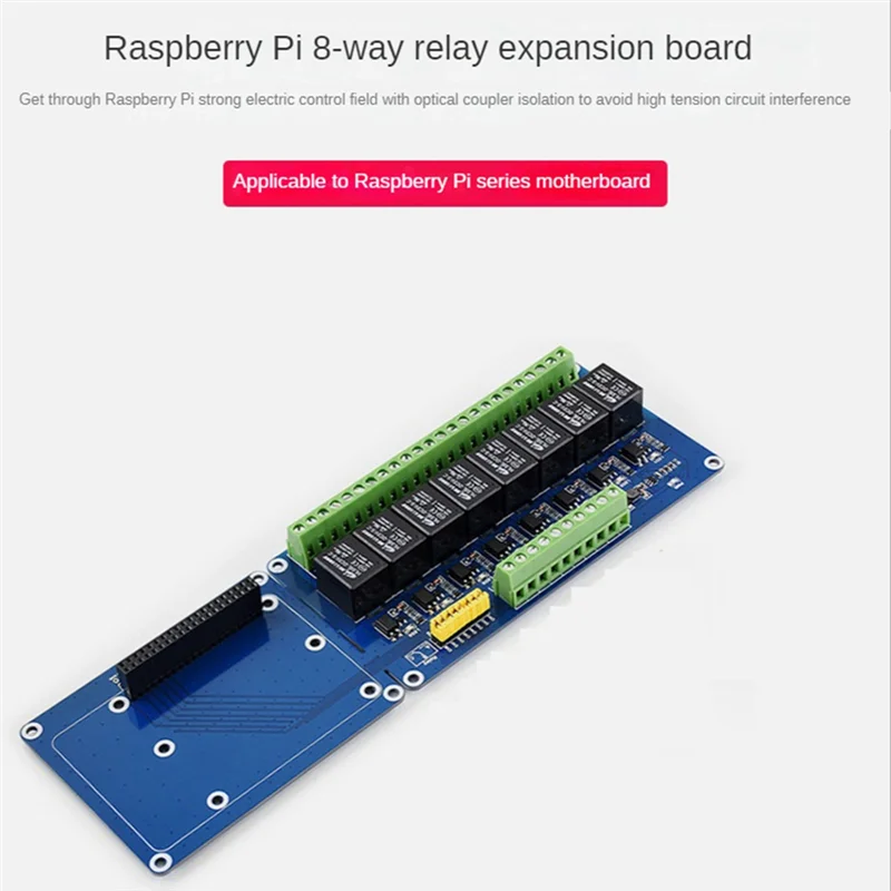 8-Way Relay Expansion Board for Raspberry Pi 4B/3B/3B+ Jetsonnano Motherboard 8-Channel Relay Control Module 5V