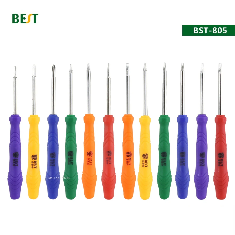 소형 스크루드라이버, 2.0mm 슬롯 1.5mm, 필립스 0.8mm Torx, 아이폰 스마트폰 태블릿 수리 분해 도구, 10 개