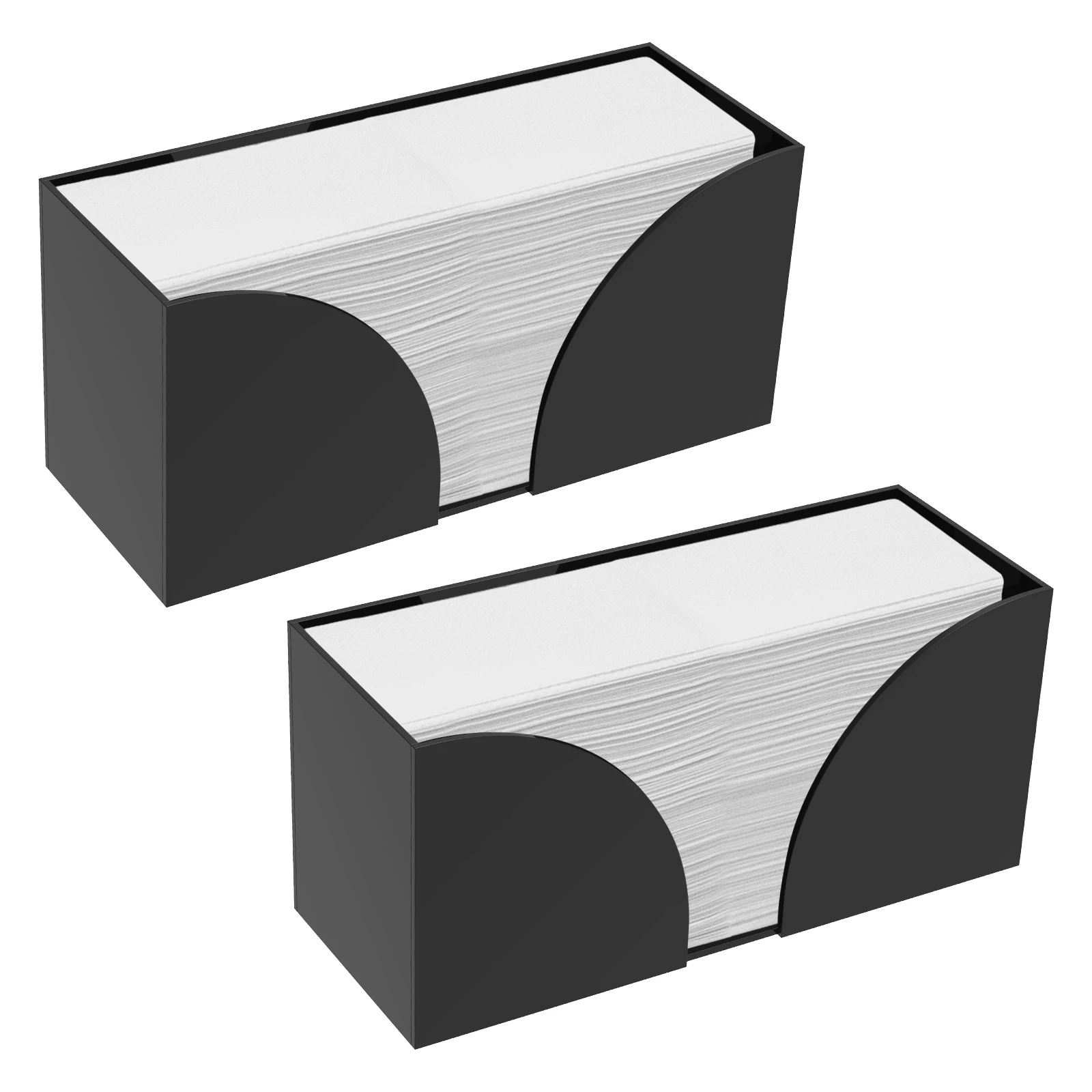 

2 шт. настольный диспенсер для бумажных полотенец, акриловый держатель для бумажных полотенец, коробка для хранения салфеток, контейнер для Z Fold C Fold, многократная бумага