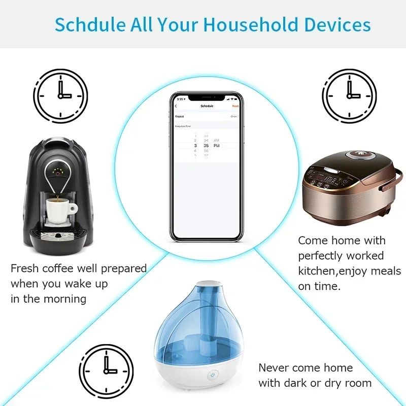 WiFi Smart Plug Socket EU 16/20A with Power Monitoring Timing Tuya Smart Life Alexa Google Home Alice Voice Control Outlet - view 5