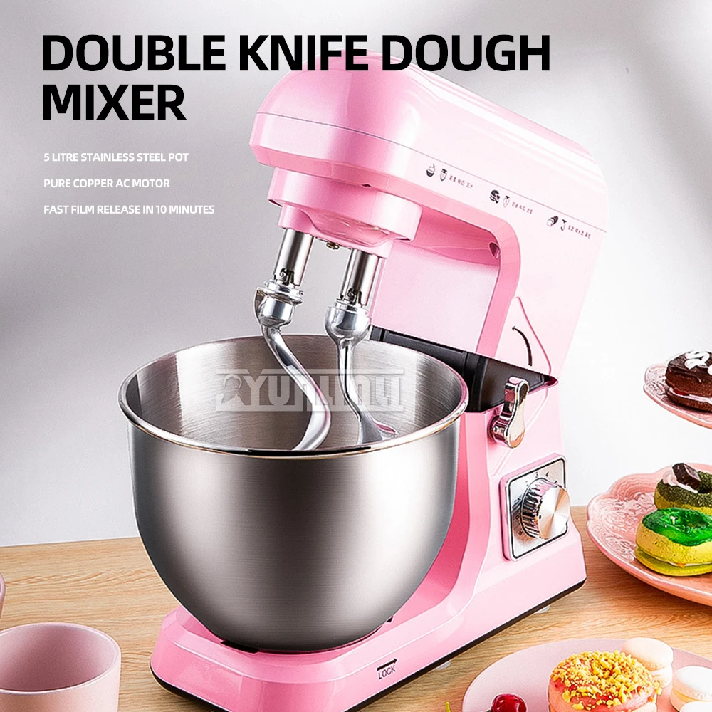 

1000W Electric Stand Dough Mixer Household Kitchen Double Knife Electric Food Mixer Automatic Dough Mixer