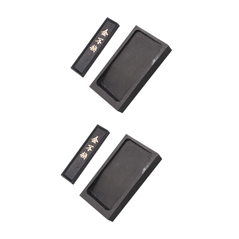 

1Set Inkstone Ink Stick Set Simple Traditional Calligraphy Accessory Practical Painting Ink Plate Decorative Desk Tool