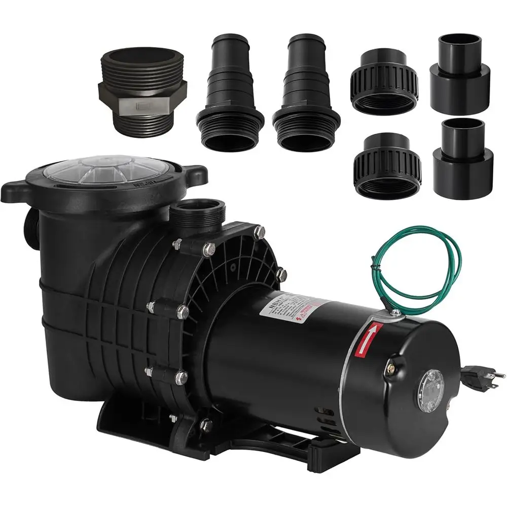 

1.5HP 110/220V Pool Pump, 1100W, 6500 GPH for In-Ground and Above-Ground Pools, Spas, Hot Tubs, and Water Features