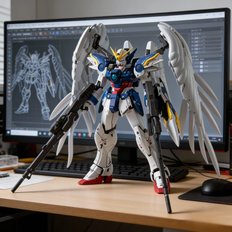 Bandai MG 1100 Wing Zero Custom EW Fallen Angel Ka Edition Gundam Plastikmodellbausatz Mecha Warrior Actionfigur Lernspielzeug