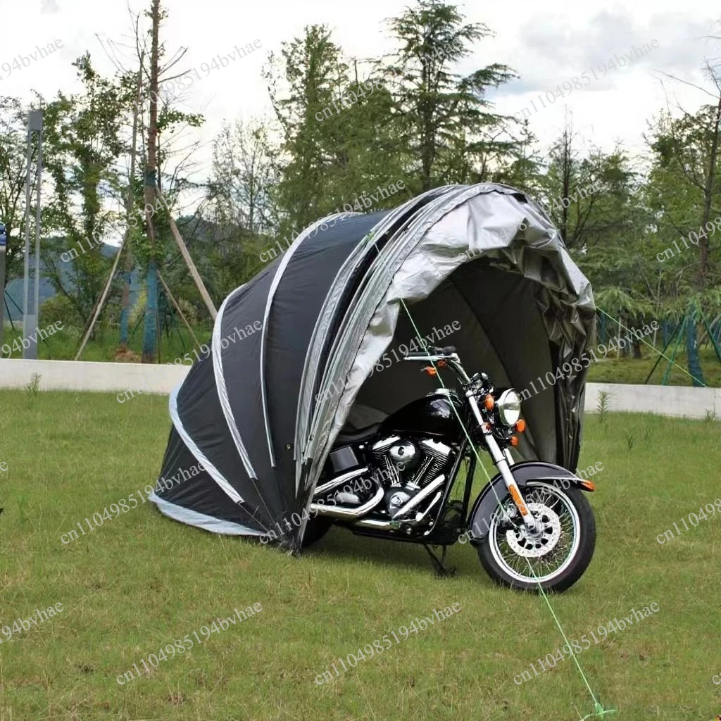 Motorcycle garage tent, portable garden tent, weather resistant beach tent for mobile storage
