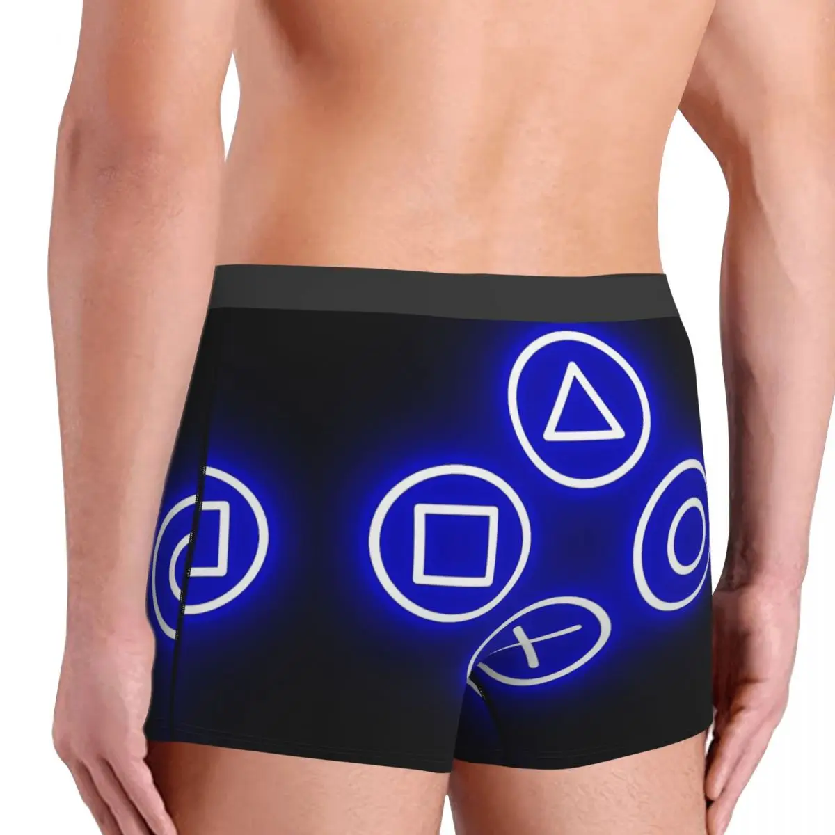 Console Neon Knopen (Blauw) Heren Boxershorts Ondergoed Zeer Ademend Cadeau-Idee Van Hoge Kwaliteit