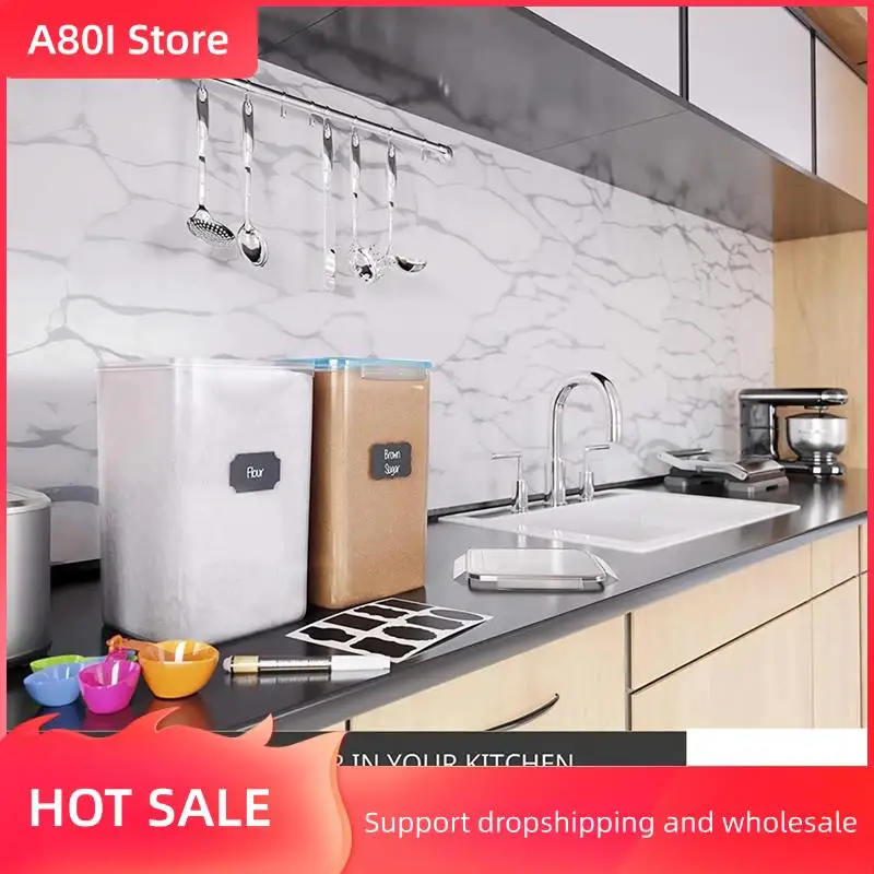 

A80I Flour And Sugar Container With Lids (6.5 Liters Each) - Airtight Kitchen & Pantry Bulk Food Storage