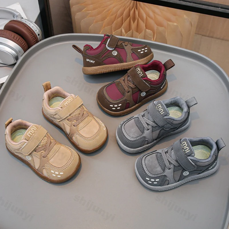 

Baby Casual Shoes 2025 Spring Autumn New Fashion Cross Tied Boys' Flats Lightweight Comfortable Soft Sole Girls' Walking Shoes
