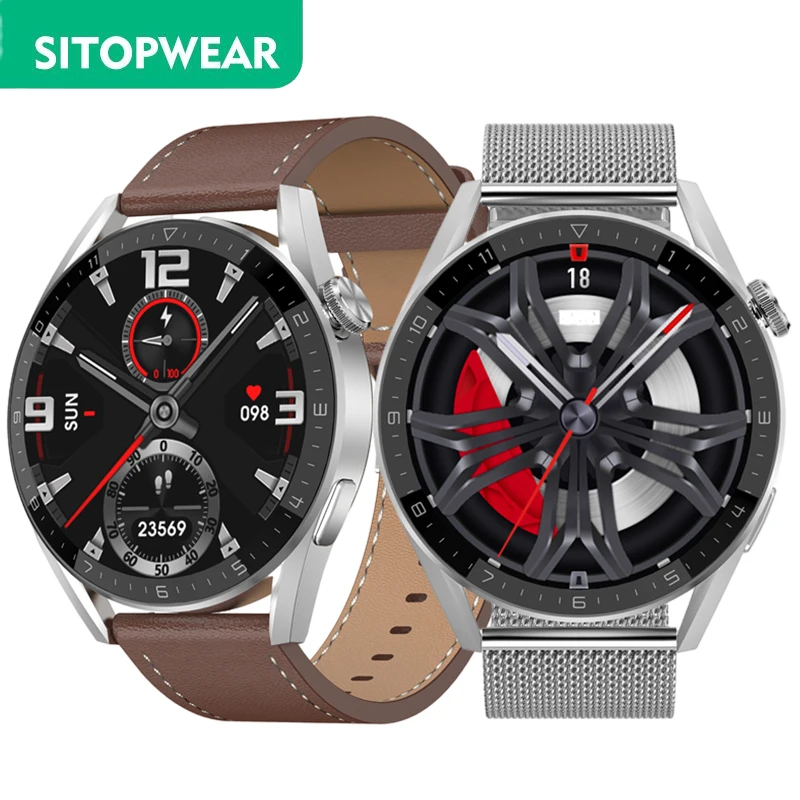 New SitopWear NFC Smart Watch 2022 New Men Business Smartwatch GPS Moverment Track Bluetooth Call Wireless Charging Fitness