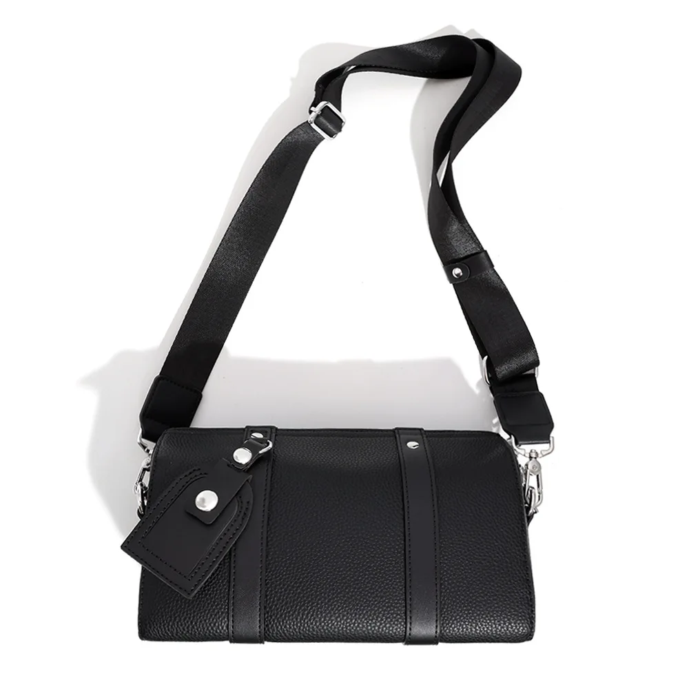 Modische Herren-Umhängetaschen, große Kapazität, Kissen-Umhängetasche für Männer und Frauen, fassförmige Schultertaschen, Unisex-Umhängetasche, Geldbörse – Detail 2