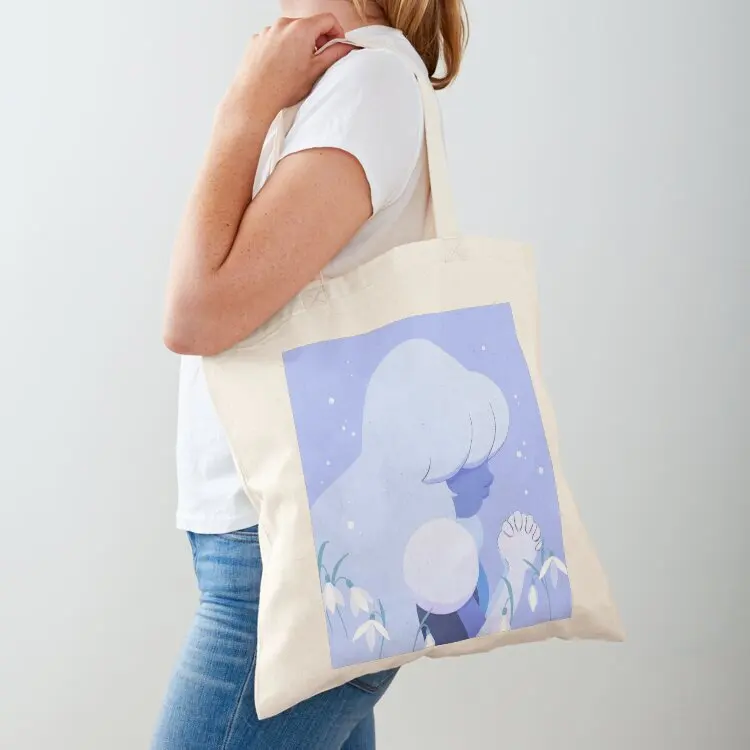 

Pastel Sapphire portrait Tote Bag shopper bags Woman shopper bag large tote bag canvas tote
