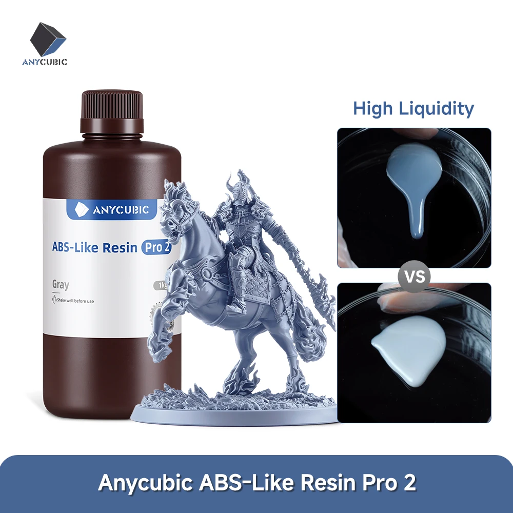 Acquista 2 kg per ottenere 3 kg Nuovo 2 pezzi/lottp ANYCUBIC ABS Like + UV Curing 405nm resina fotopolimerica Standard ABS resina 3D ad alta precisione per LCD