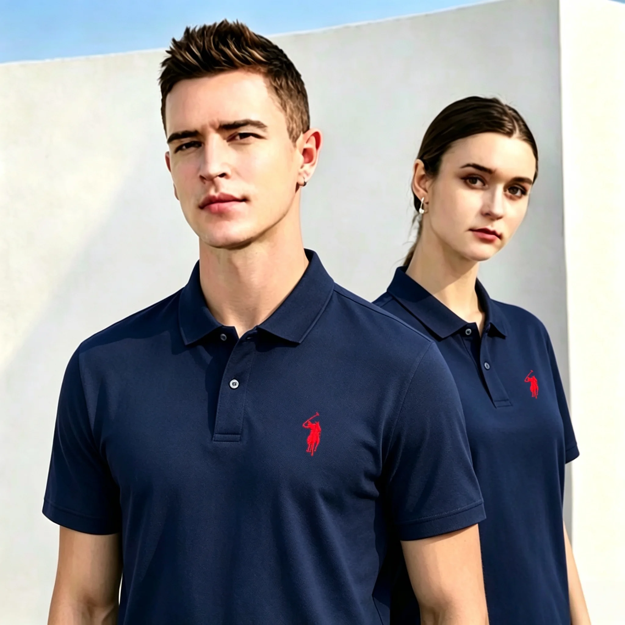 100% pure cotton high-end bran - Embroidery Men Shirt 评论和价格