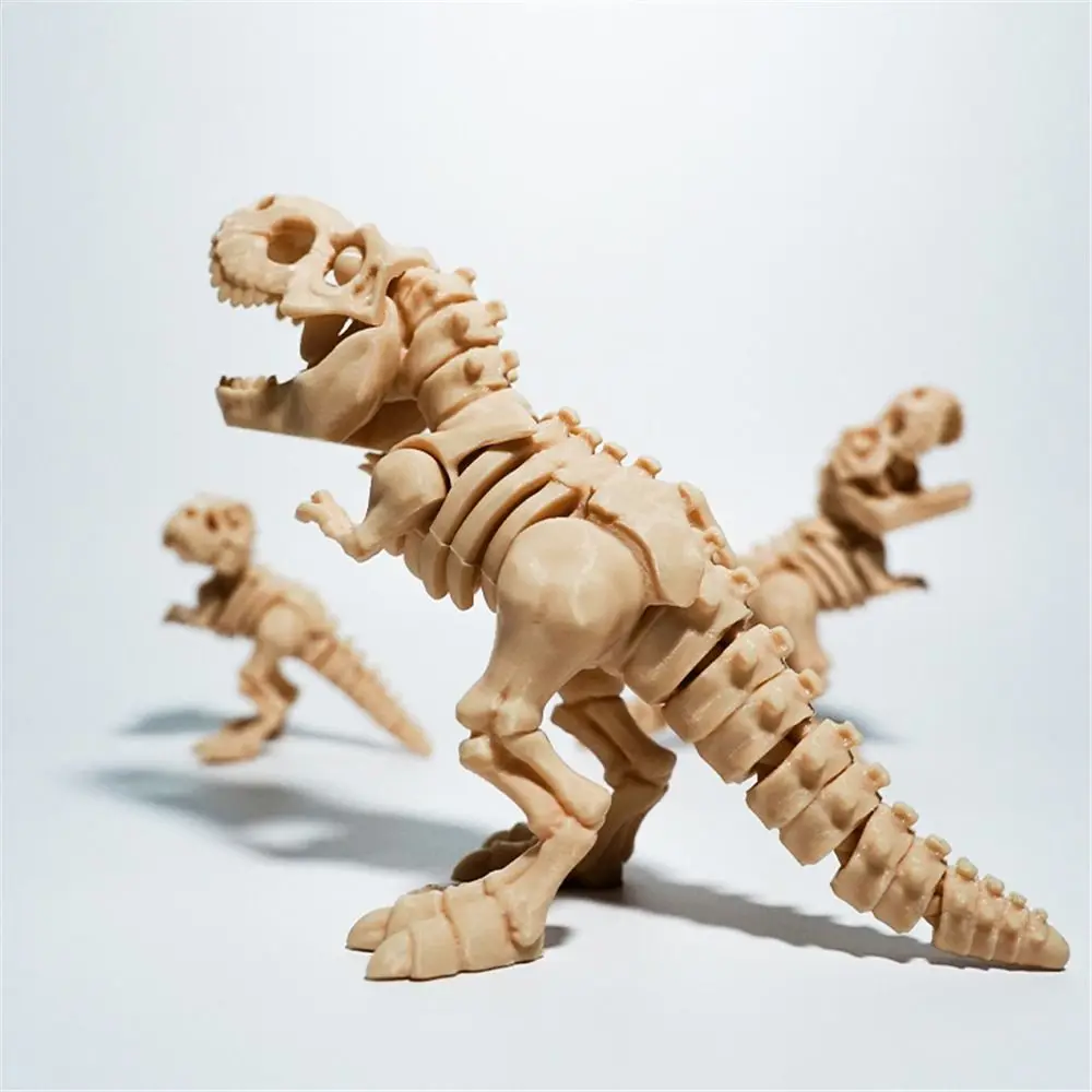 Figuras de animales impresas en 3D de Tiranosaurio Rex, PETG, adornos de dinosaurio multiarticulados Shapeshift, esqueleto de dinosaurio coleccionable