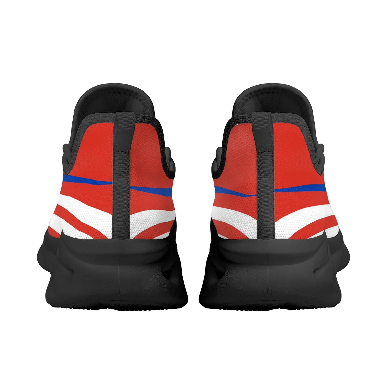 Chile National Flag Design National Emblem Printing Lightweight Breathable Basketball Shoes Platform Snaekers