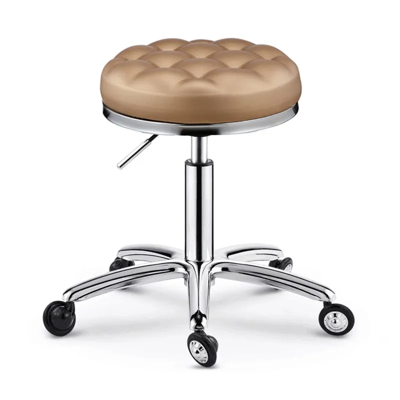 Barber Stool Non-Slip Hairdressing Shop Chair Hairdressing Rotating Adjustable Round Stool Large Work Stool Nail Stool with