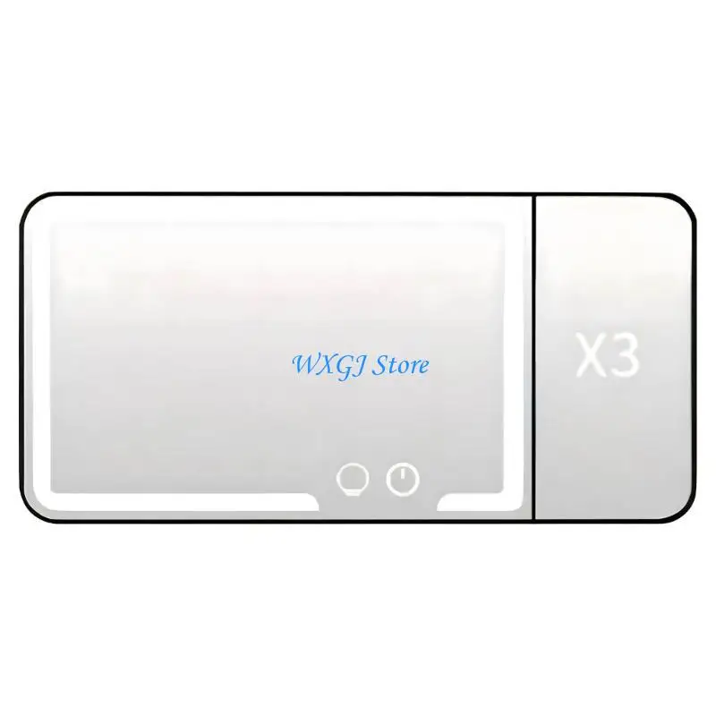 

37JE Vehicle Sun Mirror Threefold Magnifier Flexible Warm Natural Cool Light Modes Rechargeable