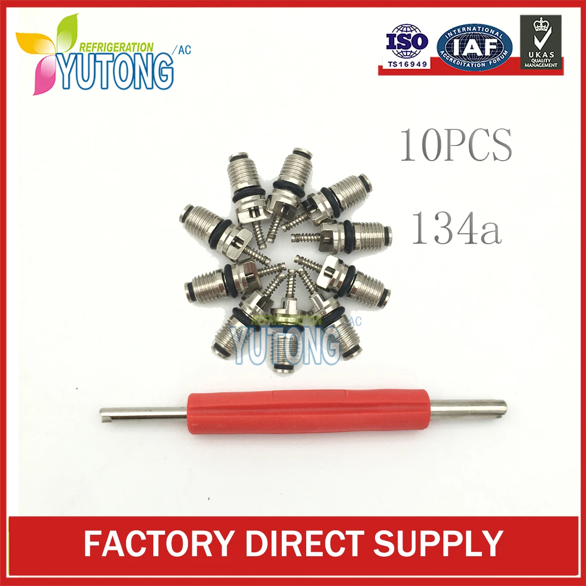 

10Pcs R134A Car A/C Core Valves Automotive Air Conditioning Assortment Kit and valve core wrench