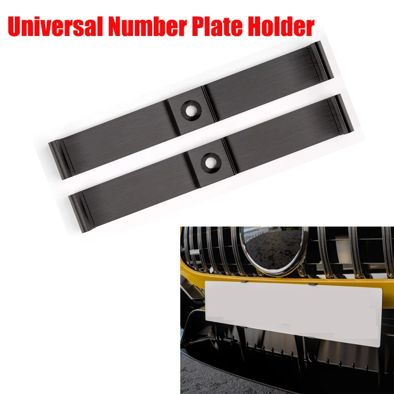 Number Plate Holder With Screws Universal Licence Plate Clips Frameless Push & Clip Frame Reg License Plate Clip Accessories