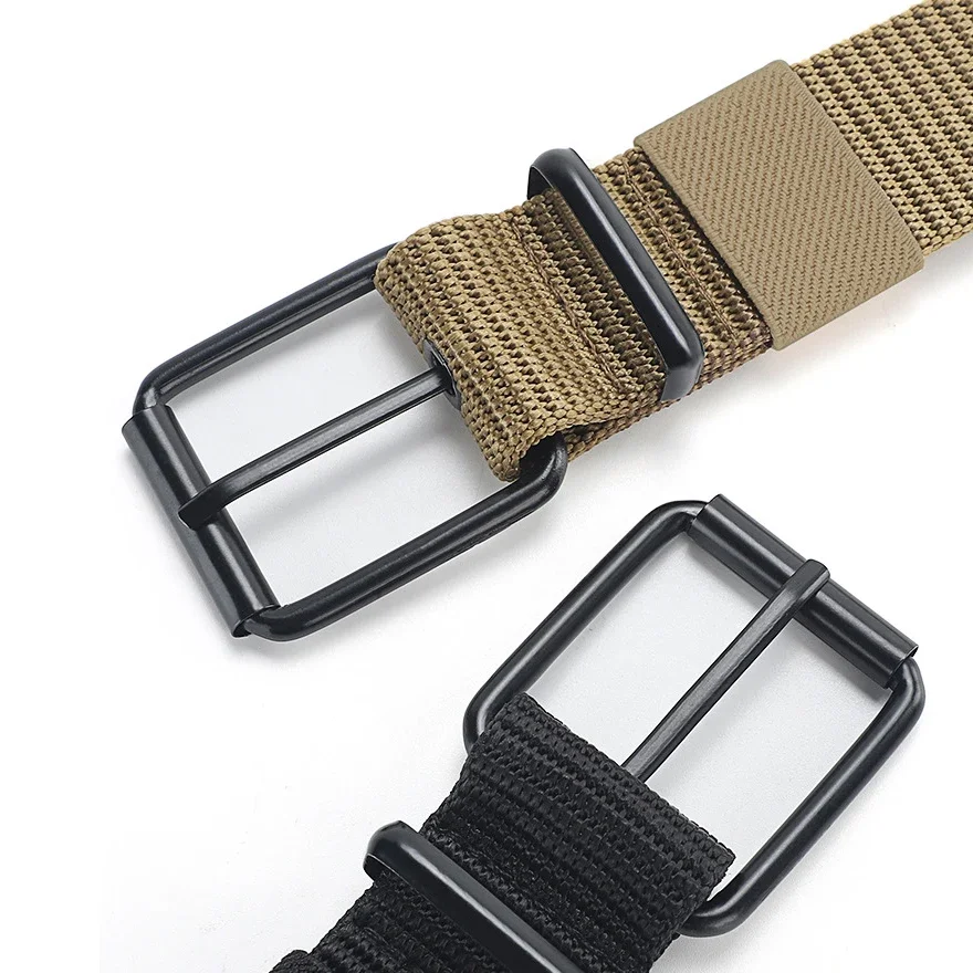 Men's Alloy Pin Buckle Belt Women High Quality Student Youth Nylon Canvas Waist Strap Belt for Jeans Luxury Designer Cummerbunds