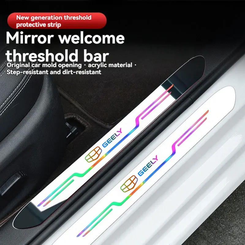 Acrylic board Sticker Car Threshold Protective Car Door Sill Threshold Sticker For Geely Coolray 2019-2020 Atlas Boyue NL3 X7