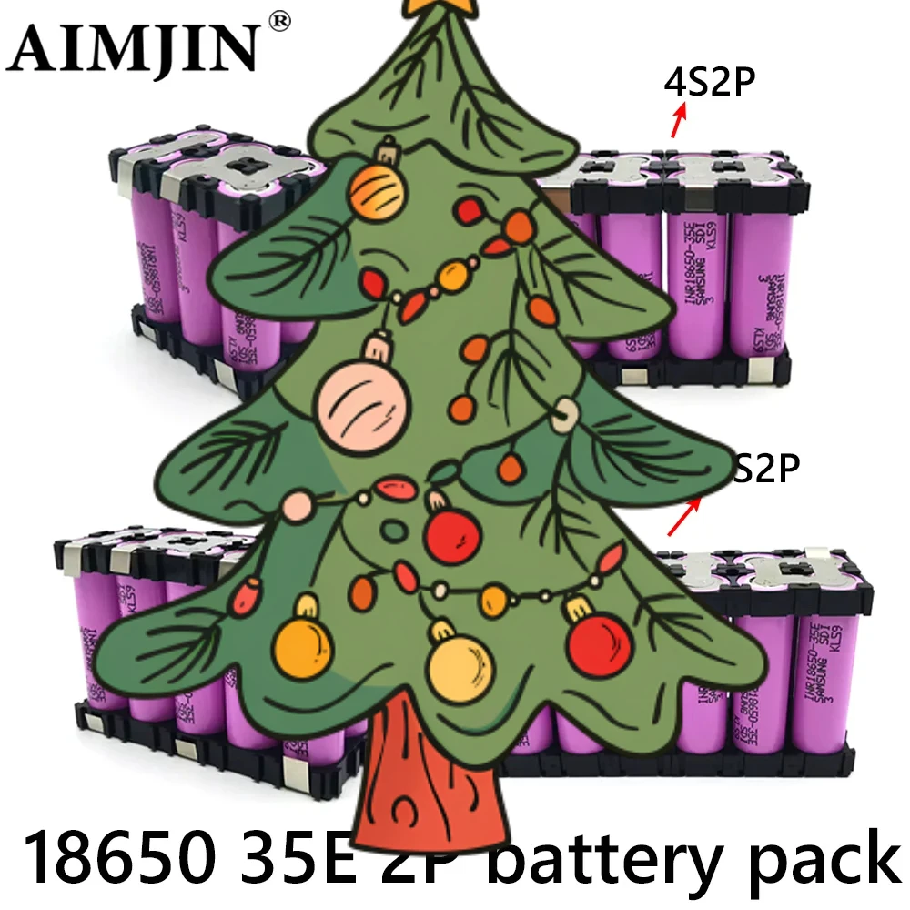 

3S2P 4S2P 5S2P 6S2P 18650-35E battery pack custom 35E battery welding 7000mAh battery pack 7.4V ~ 25.2v
