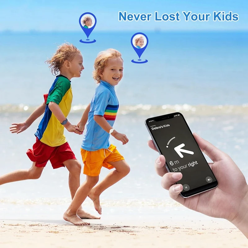 SCLS 4 ชิ้นสําหรับ Apple Airtag สายรัดข้อมือเด็กซิลิโคนกันน้ําสร้อยข้อมือเด็กสําหรับ Airtags กรณีนาฬิกา