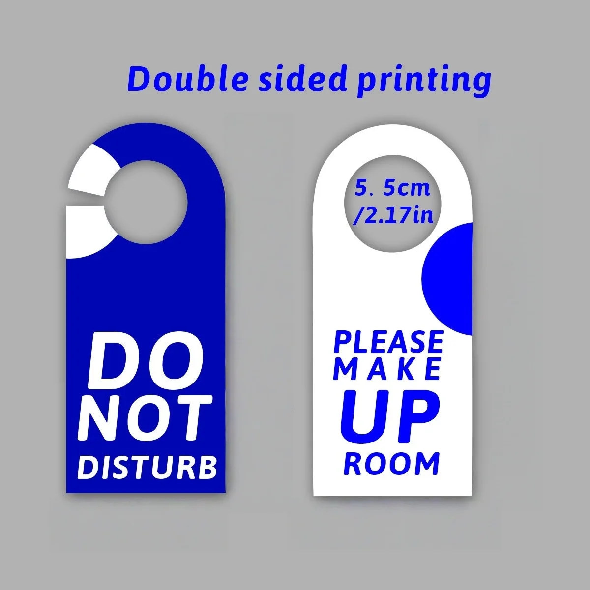 20Pcs Durable Door Hanger with Hook Round Hole 9x21cm Custom Printable Door Sign for Business Advertising Flyers Home Decoration