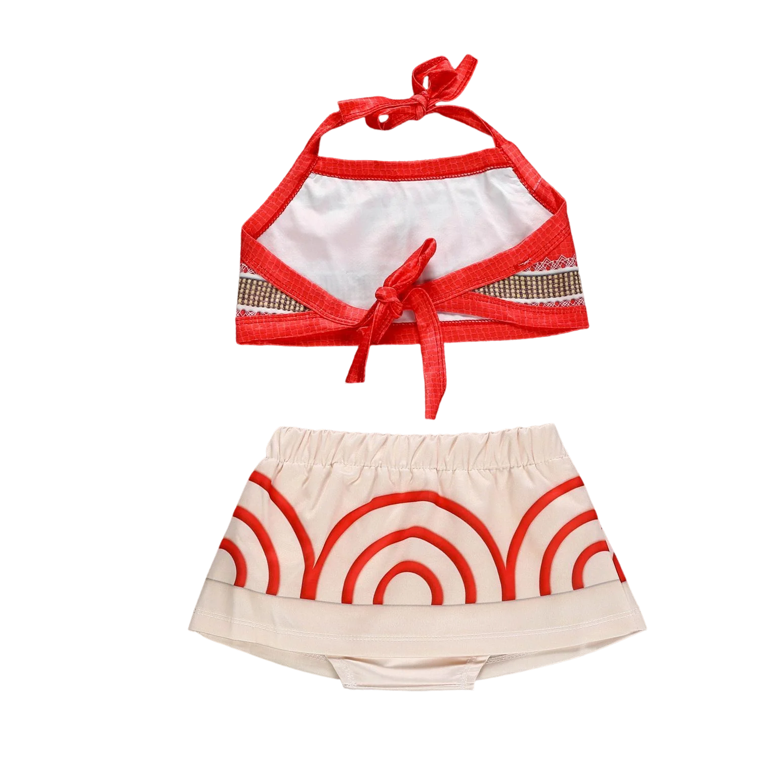 Baby Moana Cosplay Costume Toddler Little Girls Summer Tops Pants Layette Party Cosplay Halloween Costume