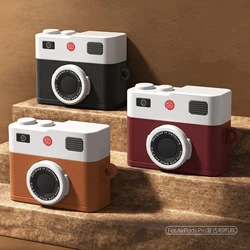 2025 New Retro Camera Earphone Case for Airpods Pro 3 Soft Silicone Headphone Protective Case for AirPods Pro3/Pro2/4 Generation
