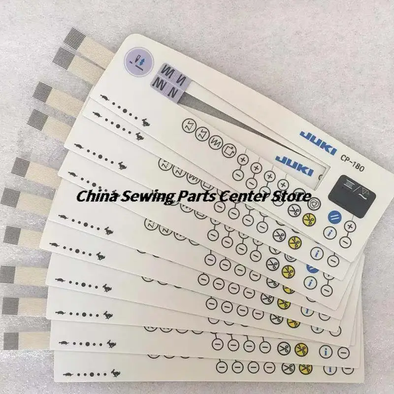 

10pcs JUKI 8700 9000 CP-180 Button Switch Paper Sticker Keyboard Sheet Operation Unit Panel Board Membrane Industrial Sewing