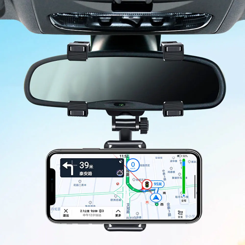 

Universal 360 Rotatable Car Rearview Mirror Mount Stand Holder Stand Cradle for Cell Phone GPS Car Rear View Mirror Bracket