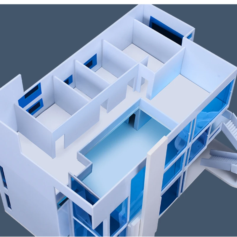 Educational miniature Building model Kit - 1/50/1/100 scale building set for children's prefabricated house assembly toys