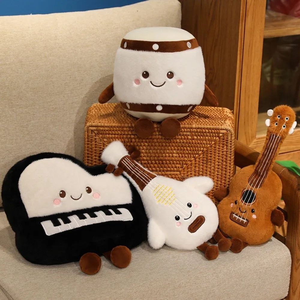 

Simulation Musical Instrument Plush Doll Stuffed Toy Soft Piano Plush Toy Ins Fluffy Guitar Drum Plush Toy Kids Gifts