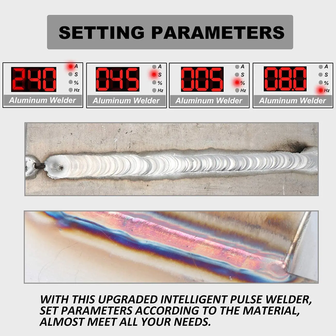 Susemse Welding Machine TMP225 5 In 1 Combination Aluminum Welder HF TIG/MMA/Pulse/LIFT TIG Semi-automatic Welding Machine AC/DC