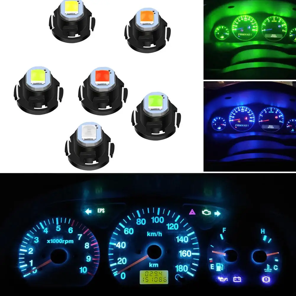 

T4.2 T4.7 12V Car Dashboard Decor LED Lights Super Lights Warning Accessories Auto Interior Light Car Bright Indicator V6L7