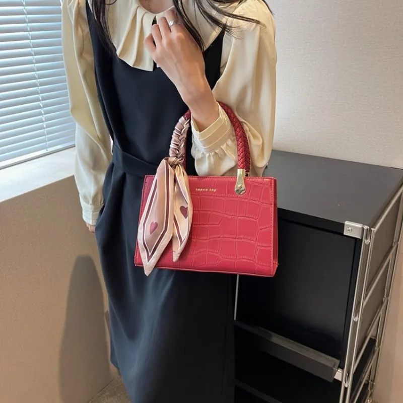 Minimalist Vintage Leather Tote Bag Women Designer Handbag Shoulder Crossbody Purse Elegant Diaper Bag