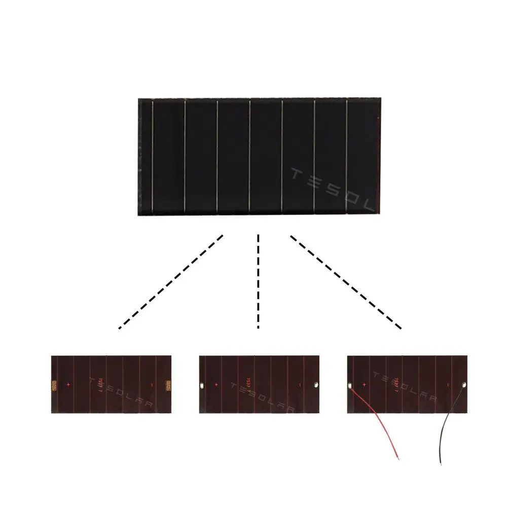 4V 15mA 75×37mm 7 Sections Outdoor High Light Solar Panels Solar Cells Amorphous Solar Cells Thin film Solar Cells