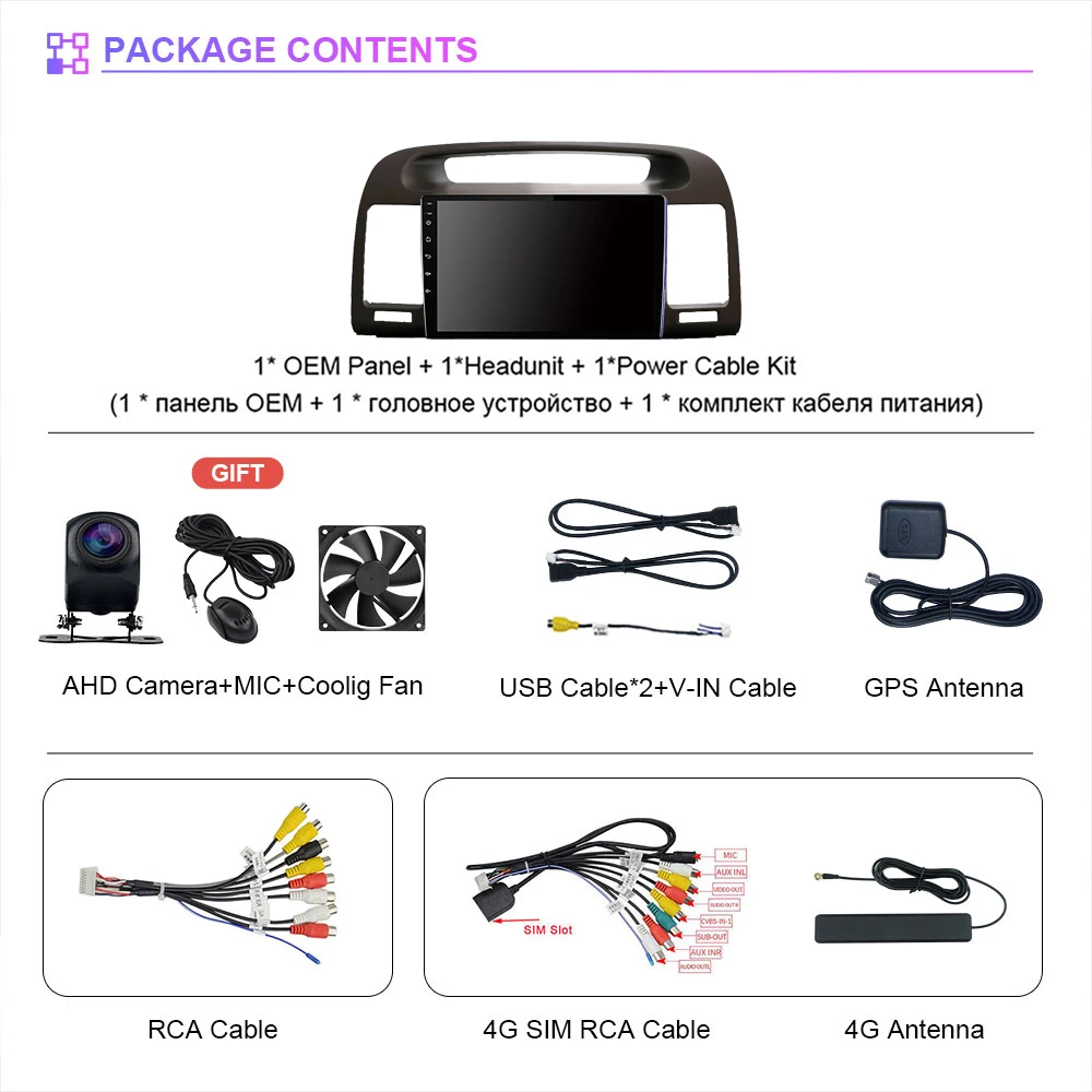 Android 16 Carplay Auto 2K Screen Car Radio Multimedia Player For Toyota Camry 5 XV 30 2001 - 2006 Autoradio Stereo Snapdragon