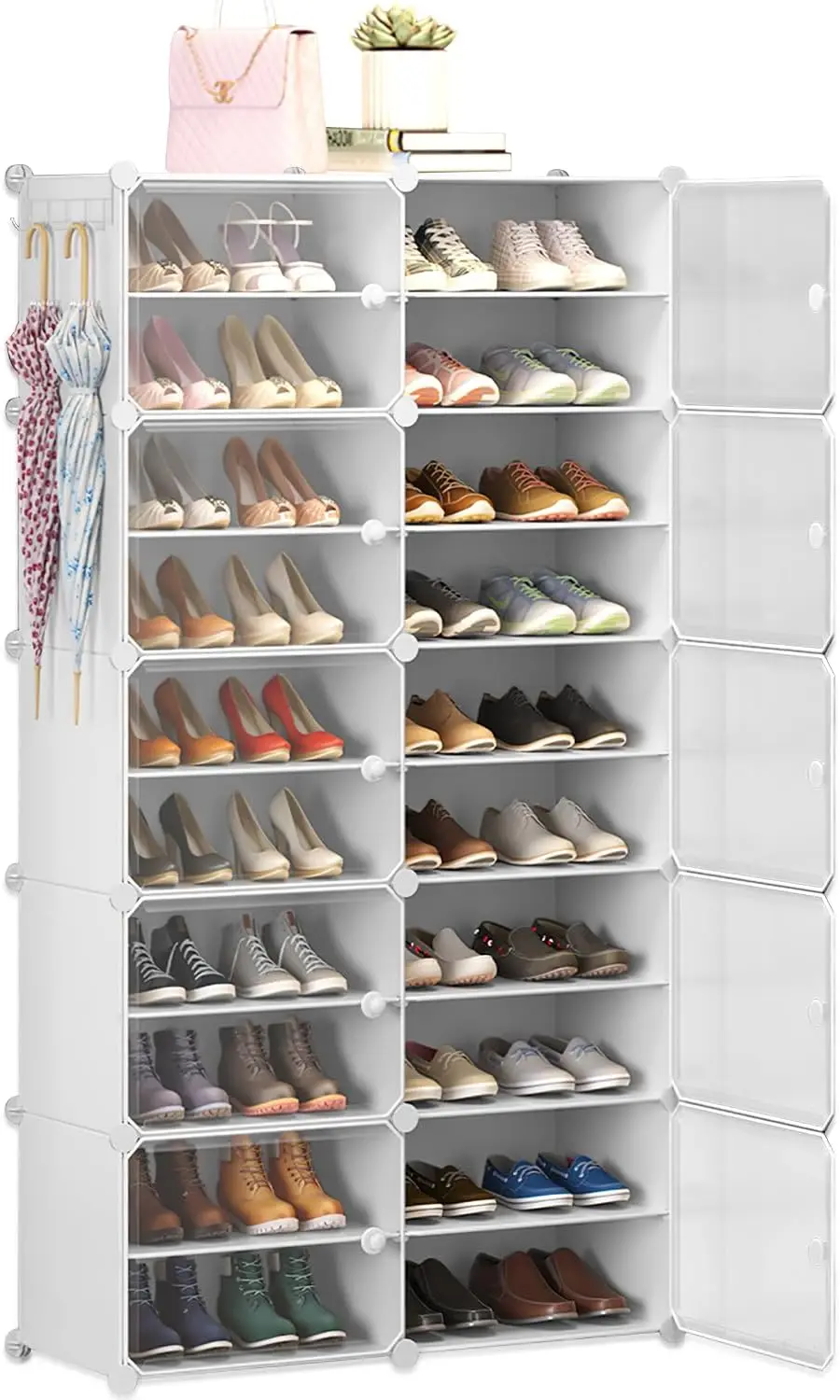 Zapatero Organizador, 10 Niveles 40 Pares de Organizador de Zapatos, Mueble para