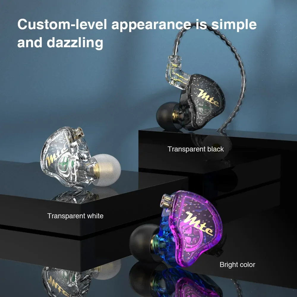 TRN MTE Dynamic Earphones HIFI Music Sport In Ear Earbuds Sport Noise Cancelling Headphone For TRN VXpro M10 MT1 V90 EDX Pro