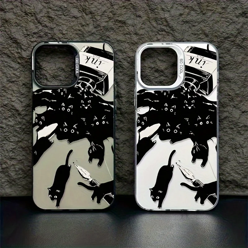 

Box Cat Phone Case for iPhone 16 15 14 13 12 11 Pro/ Max /Plus shock-proof rear cover anti-fingerprint
