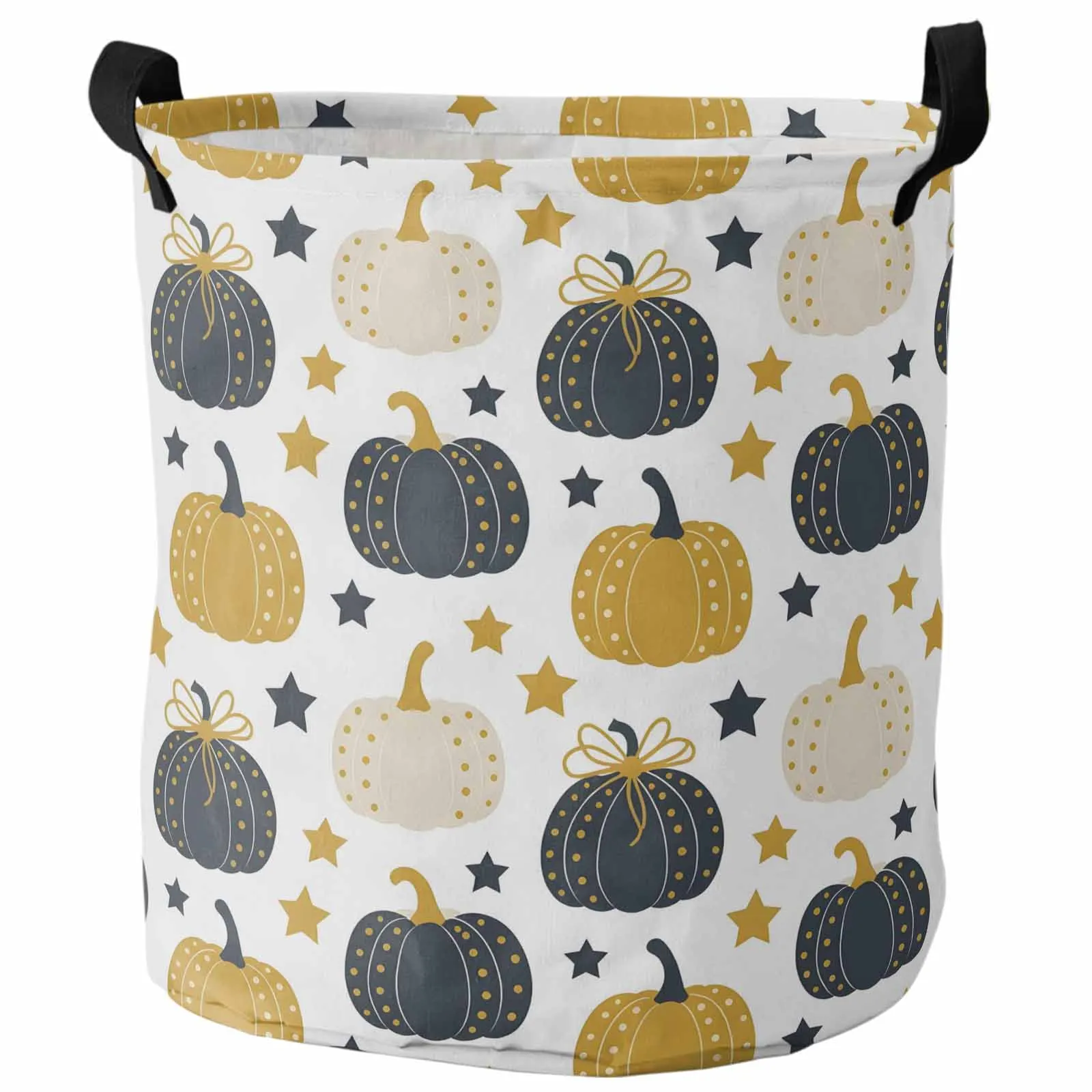 

Watercolor Autumn Pumpkin Dot Foldable Dirty Laundry Basket Kid's Toy Organizer Waterproof Storage Baskets