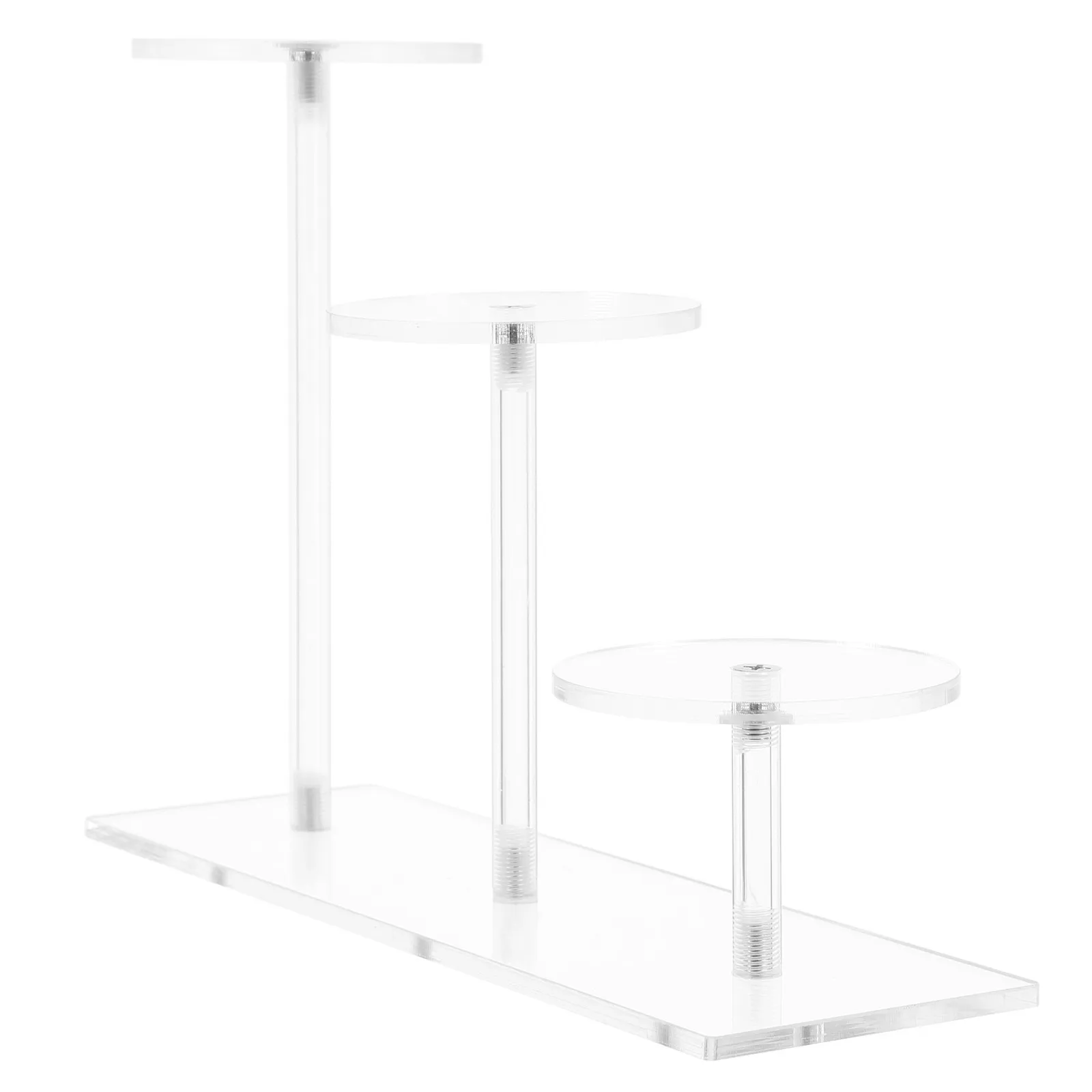 1Set Clear Acrylic Multi-Layer Display Stand Space-Saving Organizer for Jewelry Perfume Cupcakes Desktop Closet Shelf