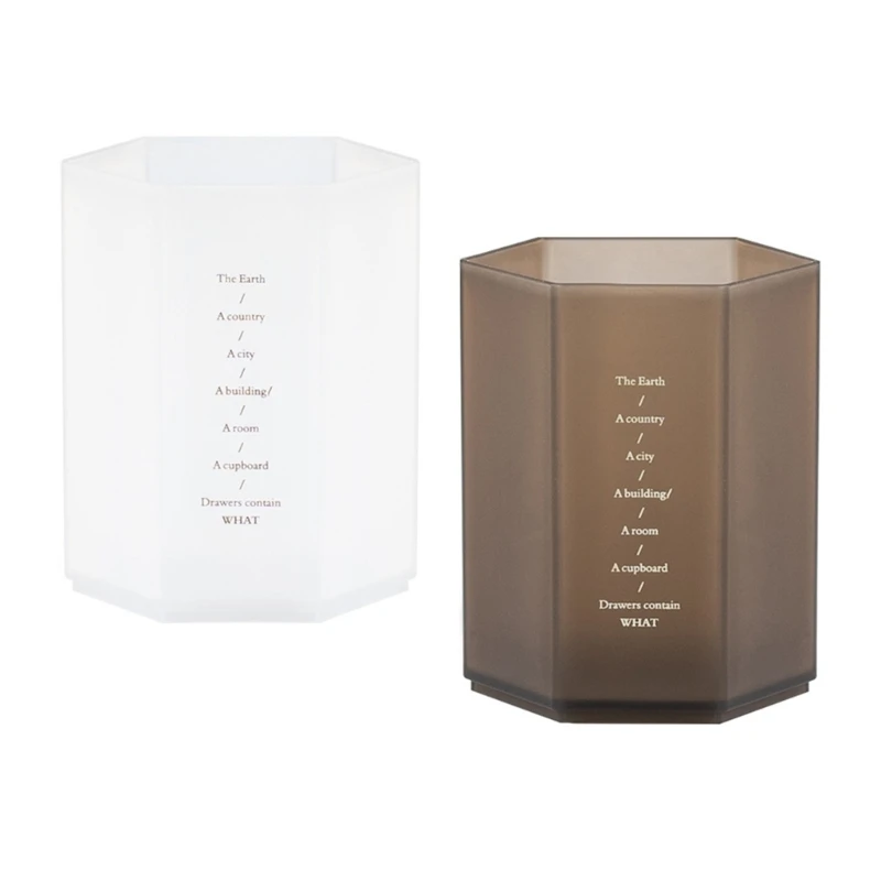 2x/Set Pencil Storage Organizers Large Capacity Pen Cups Hexagonal Pen Holder