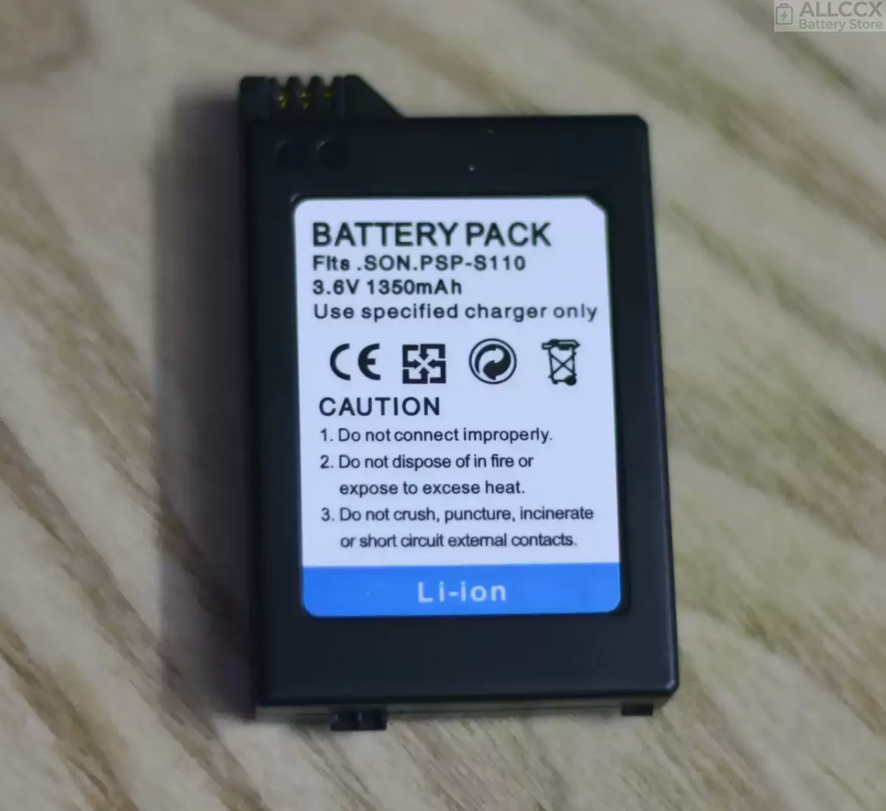 ALLCCX 3.6V/3.7V 1350mAh Battery PSP-S110 for Sony PSP-2000 PSP-3000 PSP-3004 PSP-3001 PSP-3008 PSP-2004 PSP-2006 PSP-2005