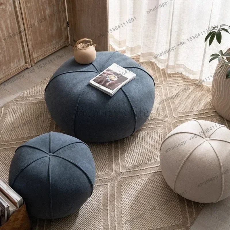 48x36 75x38 cm Cloth Modern living room sofa stool Footrest Hallway ottoman repose pied bureau Stools Ottomans Pumpkin stool