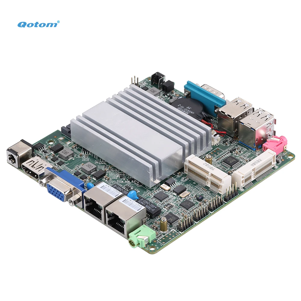 

Qotom Mini ITX Motherboard with CPU J1900 Quad Core TDP 10W/ CPU N2920 Quad Core TDP 7.5W, Dual LAN Motherboard DC 12V