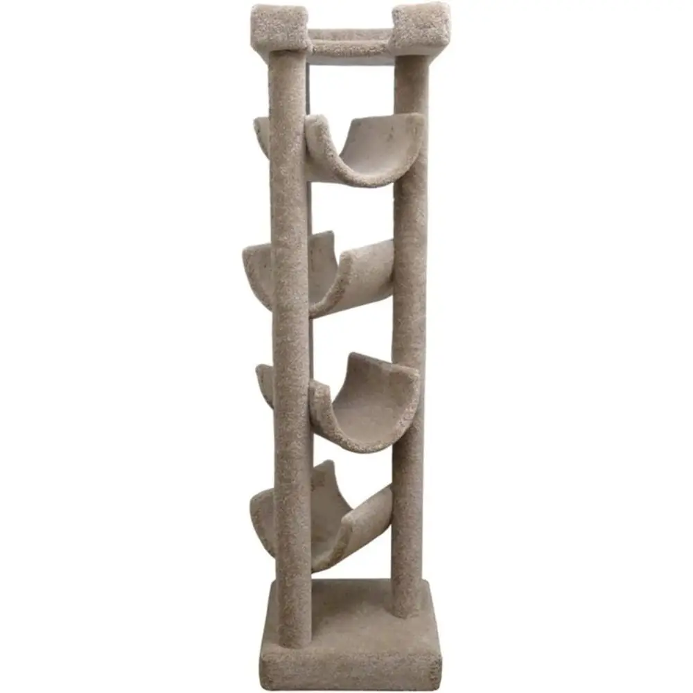 

Beige 6-Level Solid Wood Skyscraper Cat Tower by New Cat Condos