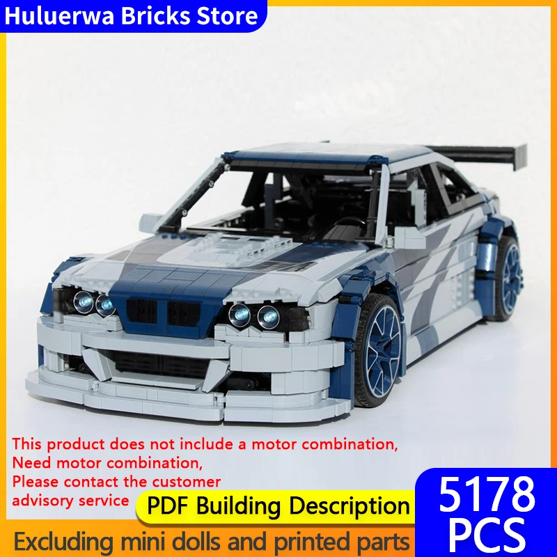 

Speed Racing Car Model MOC Building Bricks M3 E46 GTR Most WEC IMSA Le Mans Modular Technology Gifts Assemble Children Toys Suit